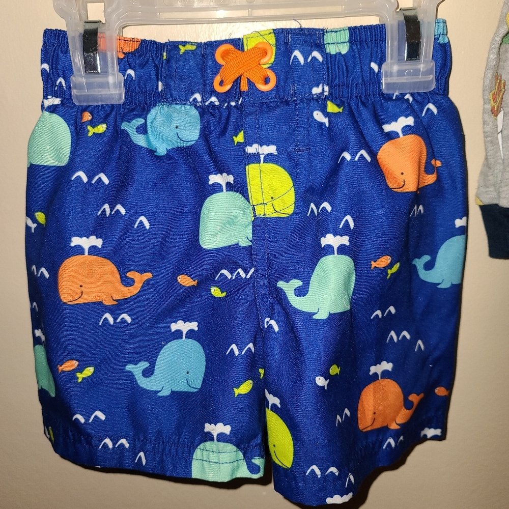 Cutw whale swim trunks baby boy